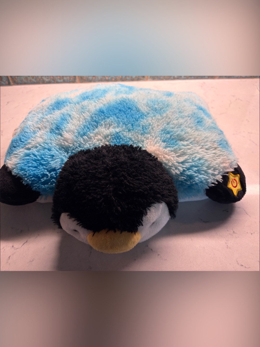 Pillow pet, glow pet Penguin in Blue and Black